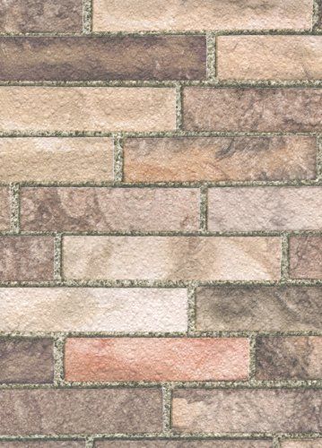 FAUX BRICK WALLPAPER TEXTURED SMALL RETRO by Cavalier httpwww