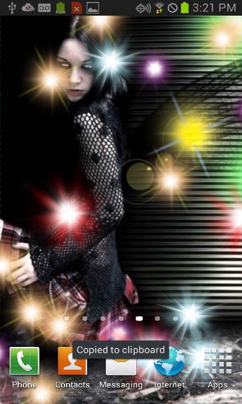 Dark Emo fairy awaits you in this dark gothic LWP with sparkle 480x800