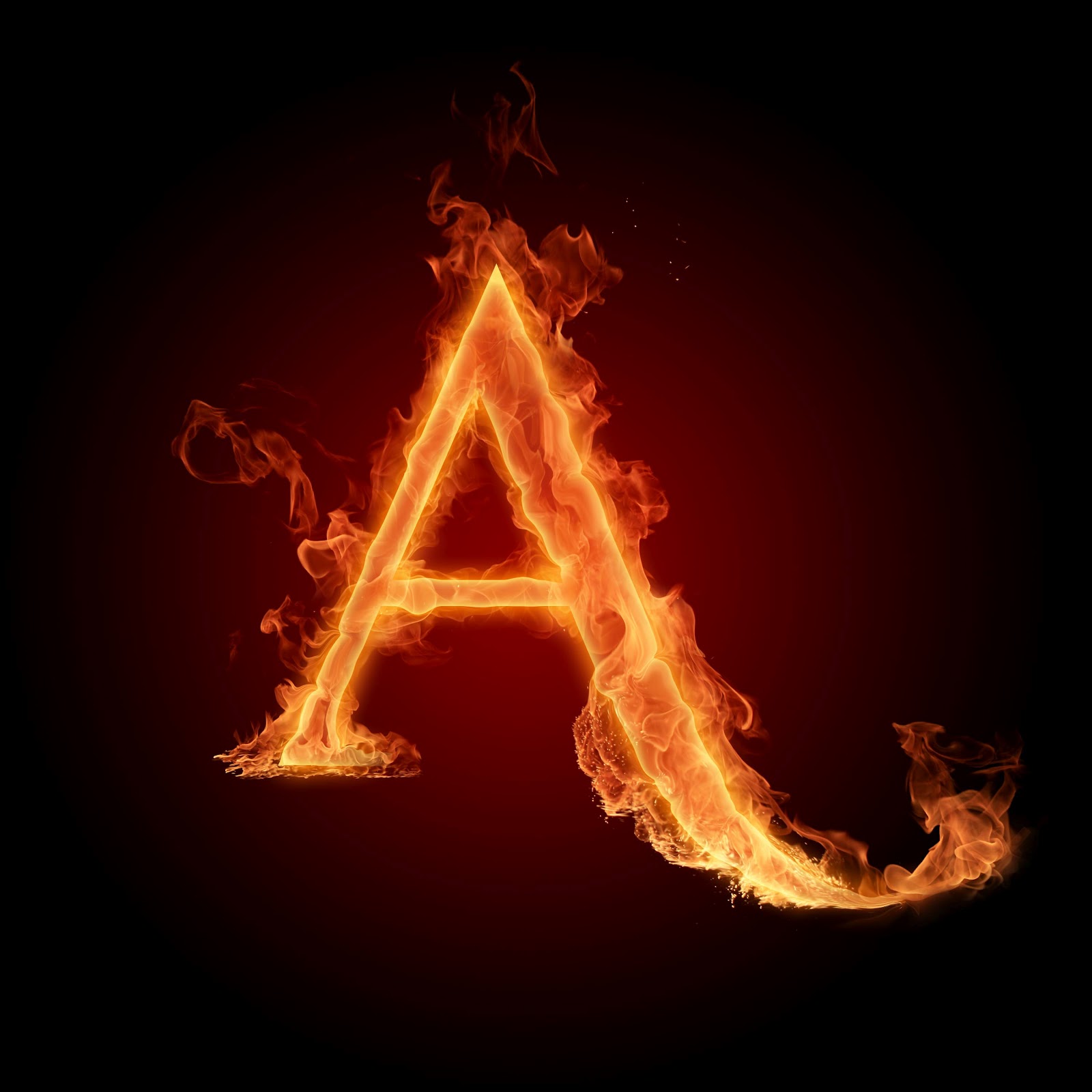 Burning Alphabet Wallpaper A