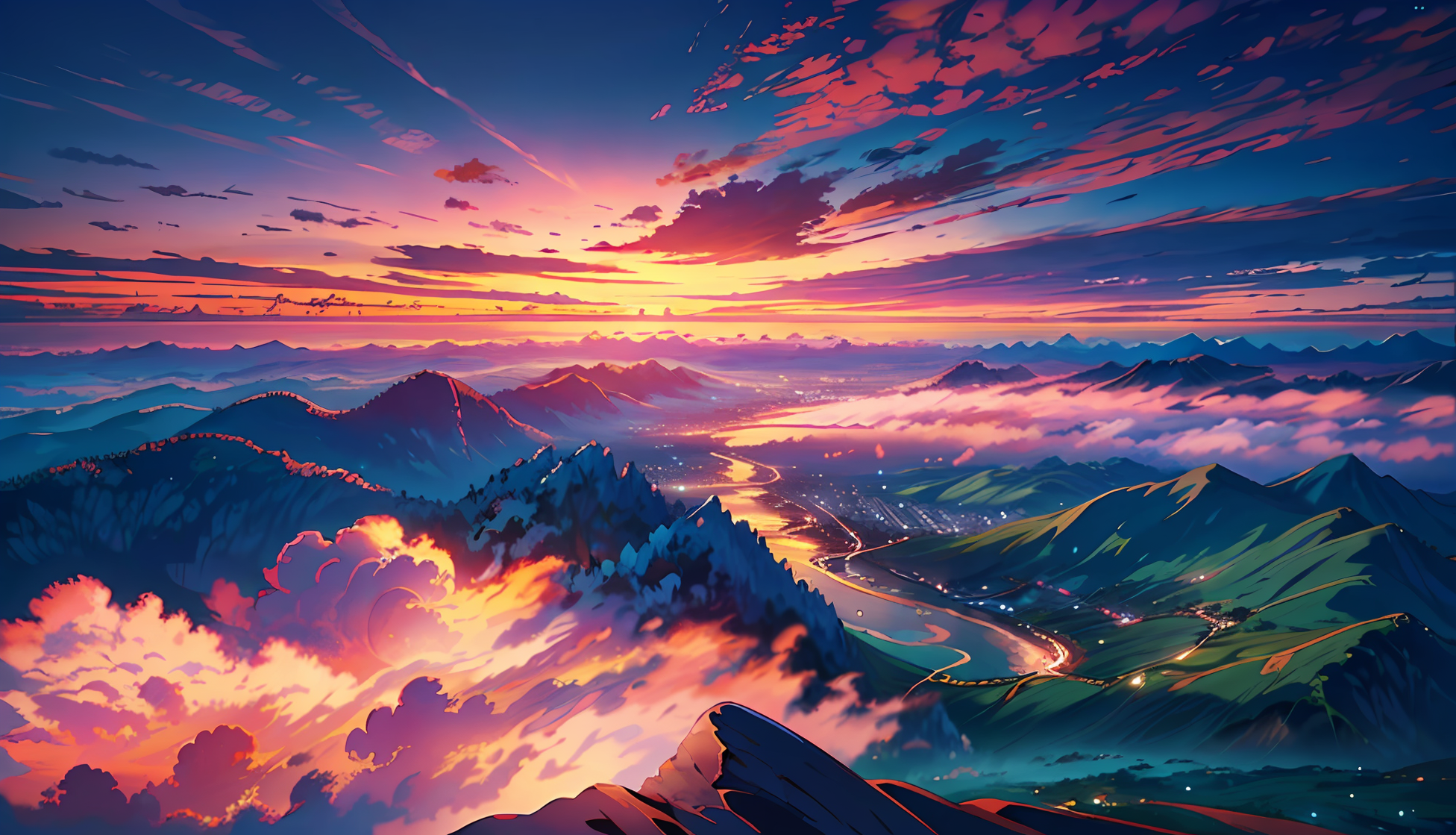 Anime Landscape HD Wallpaper By Nyltt