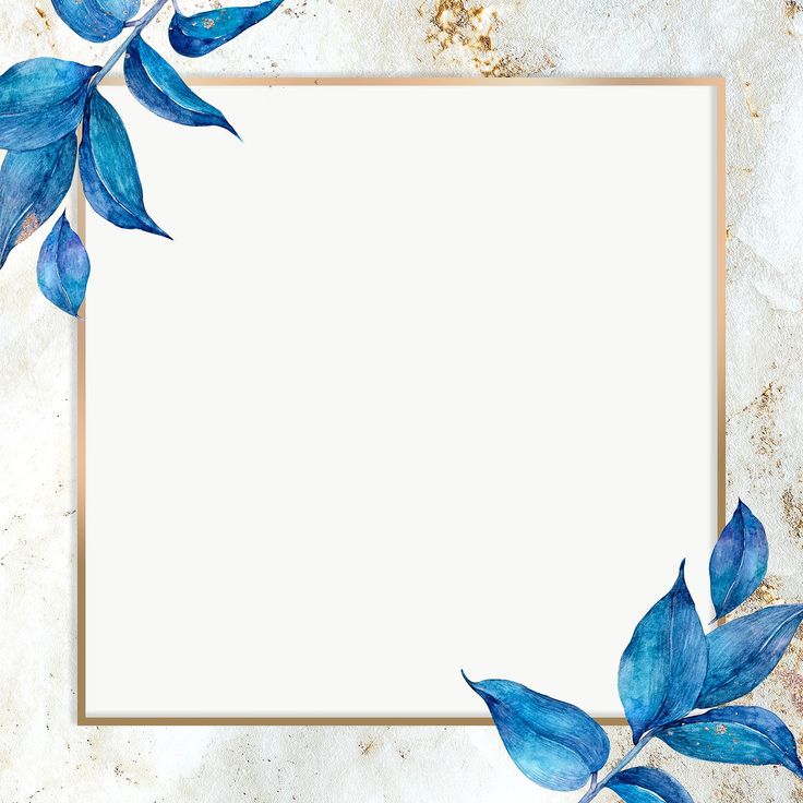 Premium Png Of Blue Flower And Gold Frame In