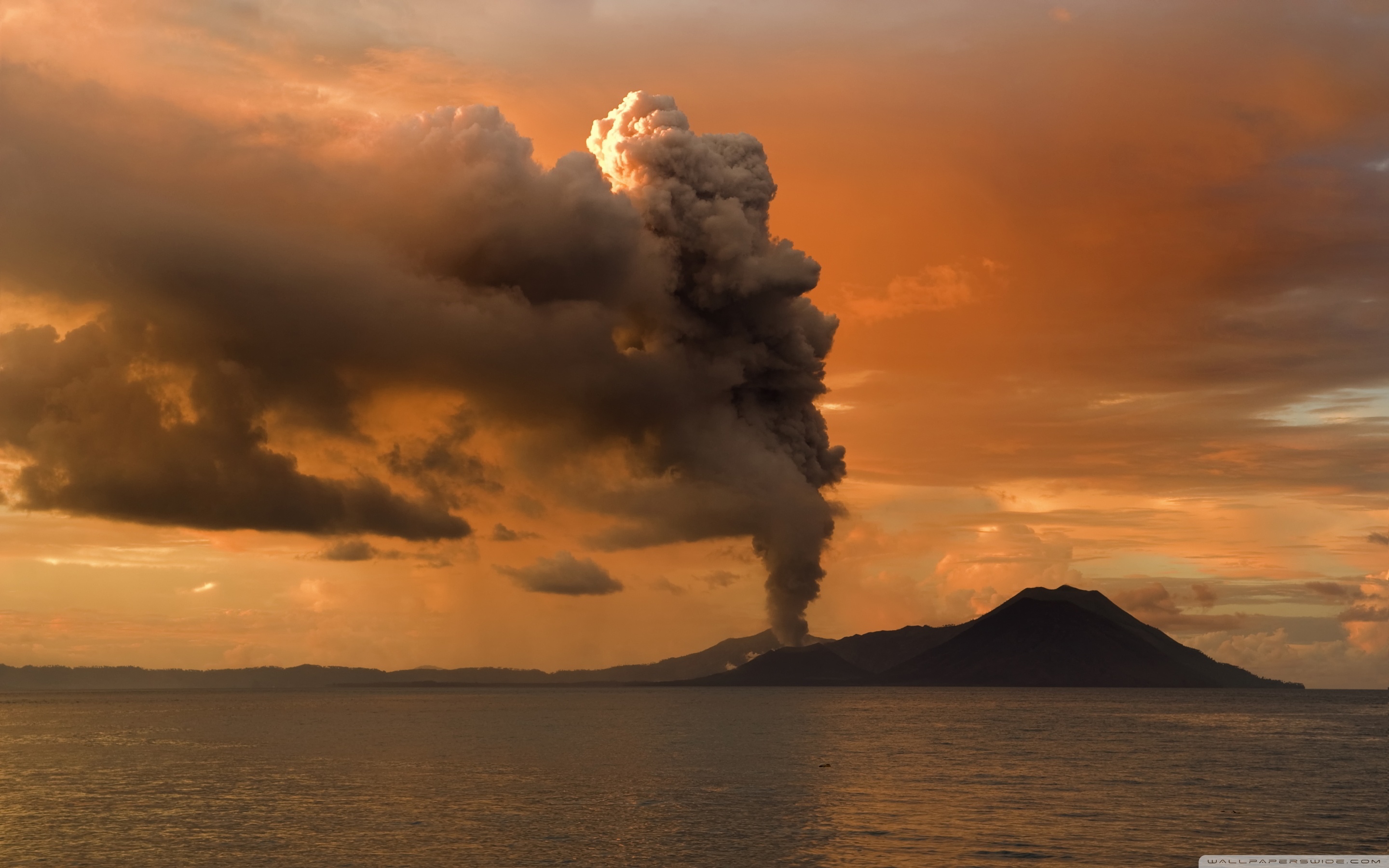 Volcanic Eruption In Papua New Guinea 4k HD Desktop Wallpaper