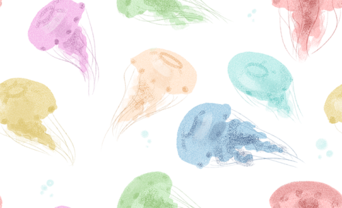 Tiled Transparent Jellyfish Background For Your Use