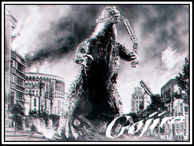 Pop Art Godzilla Film By Captainfranko