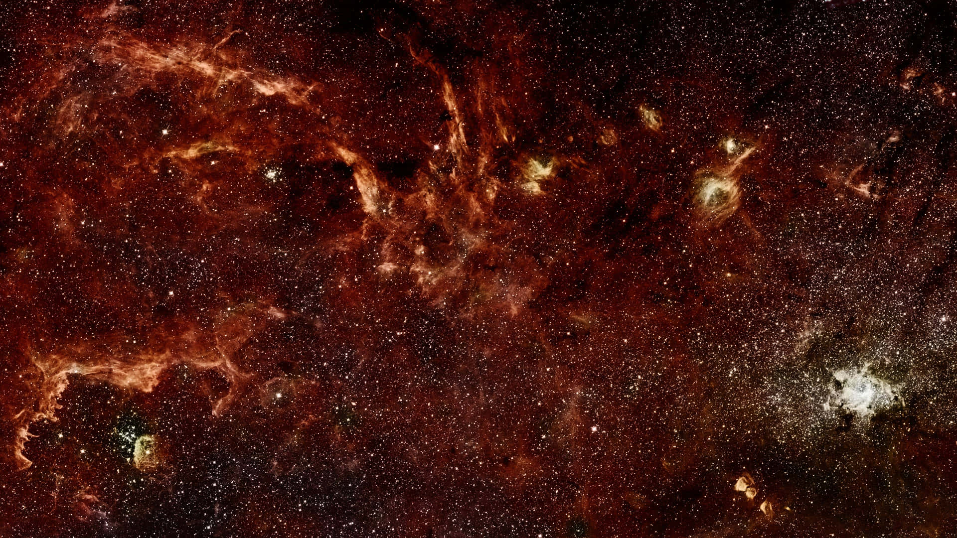 Outer Space Red 4k Wallpaper