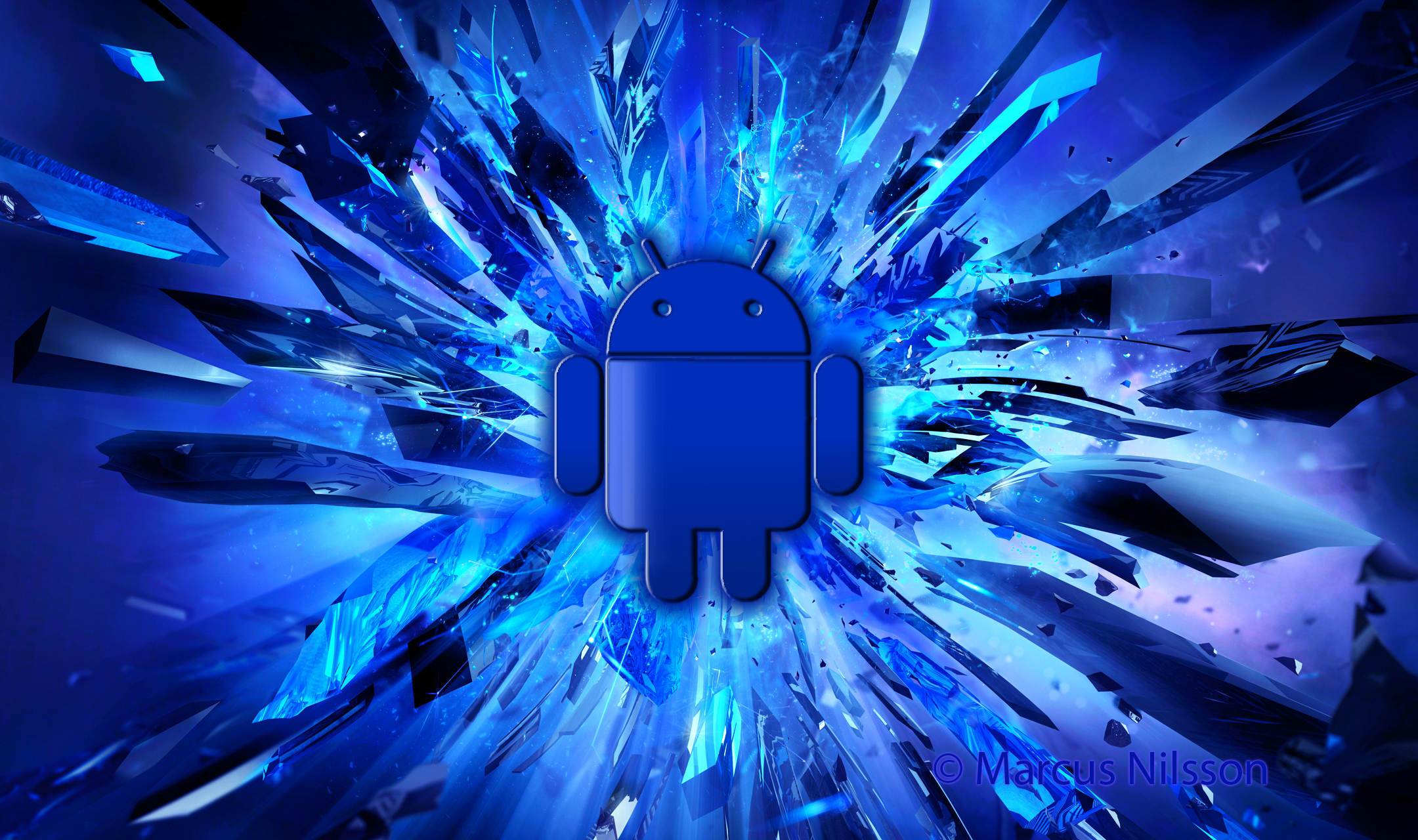 Blue Android Wallpaper Funky Fresh Studio