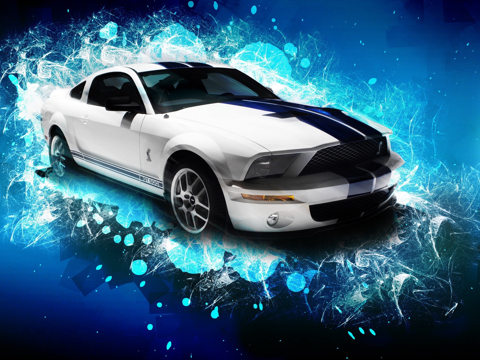 Desktop Wallpaper Of Ford Mustang Gt500 Sports Car