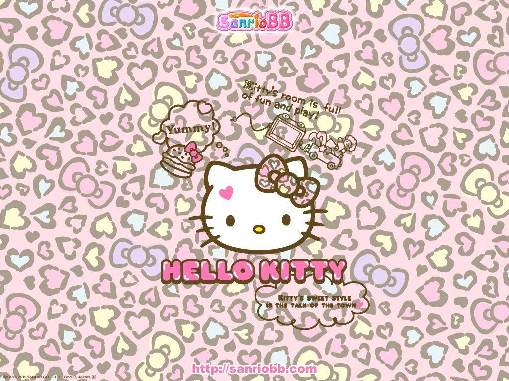 Hello Kitty Leopard iPhone Wallpaper Top