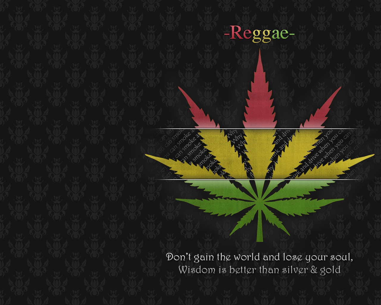 Leaf Quotes Wallpaper Marijuana Rasta Reggae
