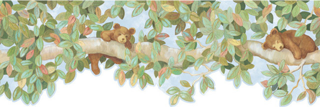 Bear Cubs Wallpaper Border Rustic By Black Forest