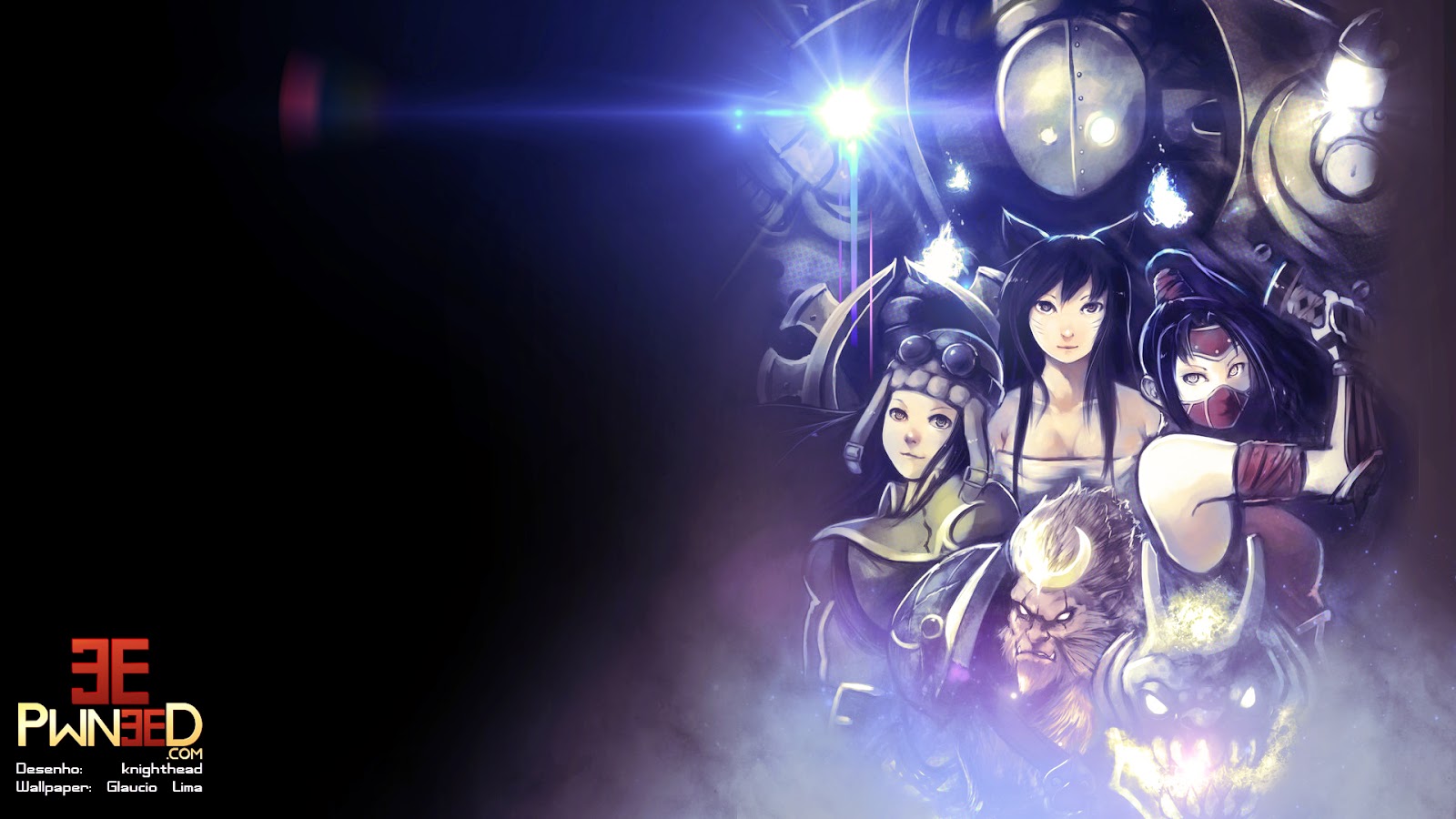 Wallpaper Blitzcrank Ahri Akali Irelia E Wukong Pwn3ed League