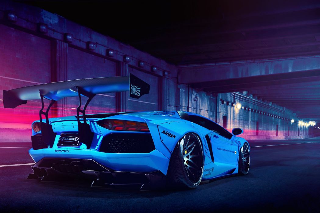 Lamborghini Aventador Lp700 Liberty Walk Blue Wallpaper