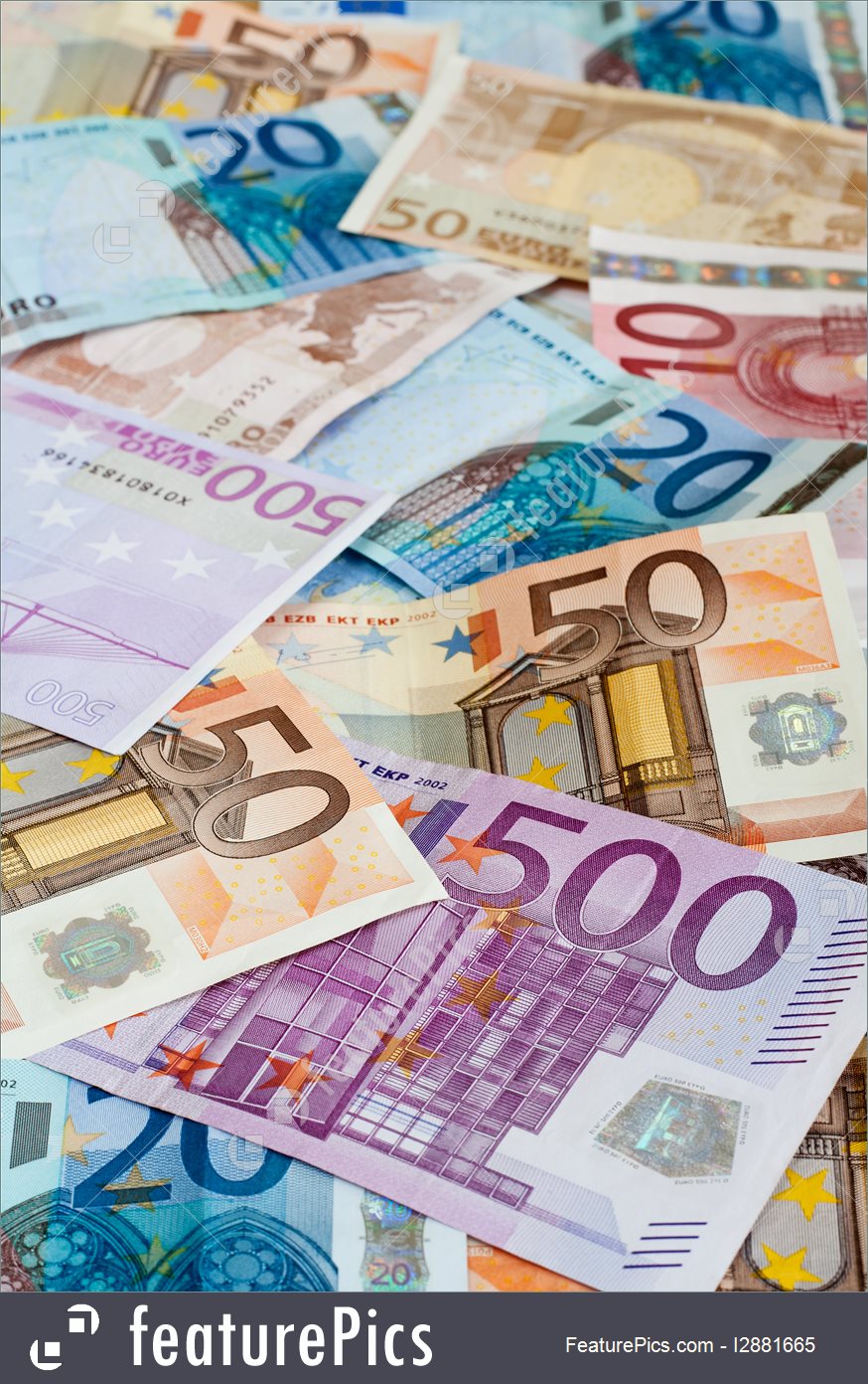Finance And Currency Euro Money Background Stock Image I2881665
