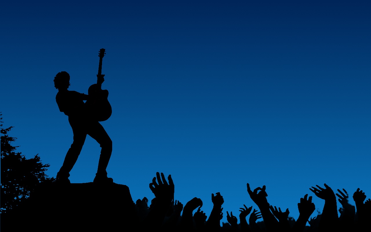 Silhouette Rock Concert Wallpaper Wallpaperlepi
