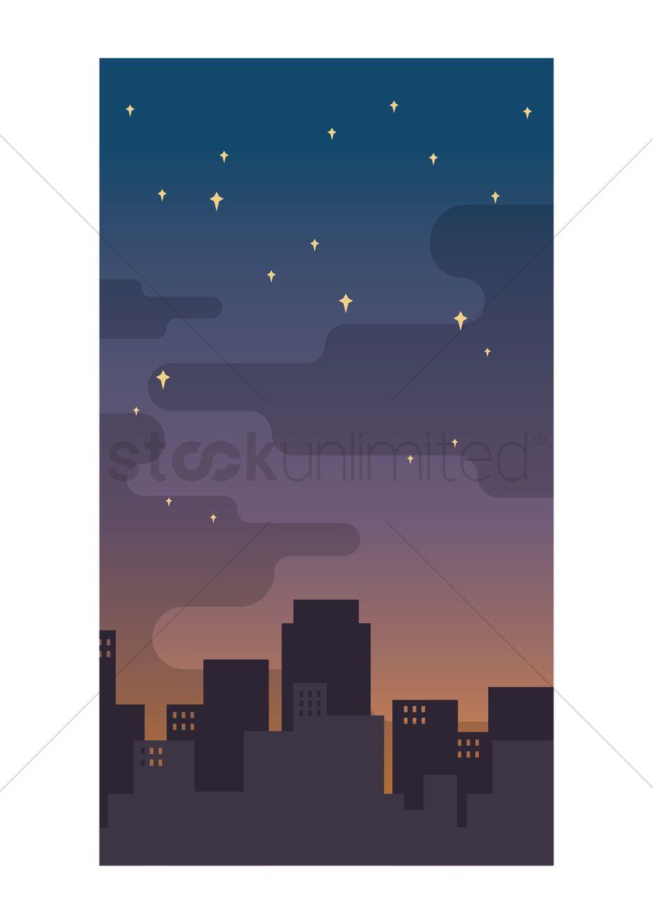 Cityscape wallpaper for mobile phone Vector Image   1635104