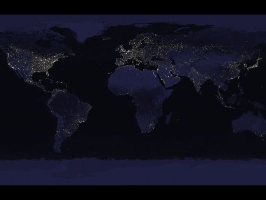 Earth At Night Wallpaper Showing The With