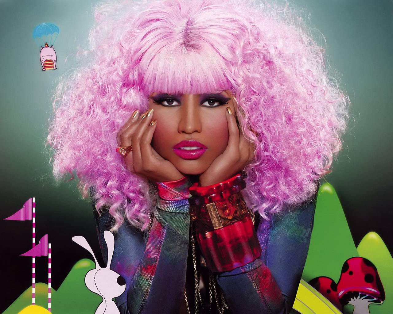 Nicki Pink Wig Wallpaper Minaj