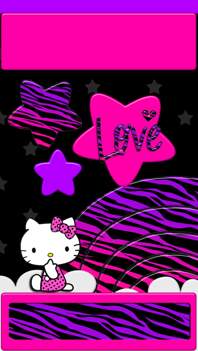 iPhonealicious Zebra Rainbow Hello Kitty Wallpaper