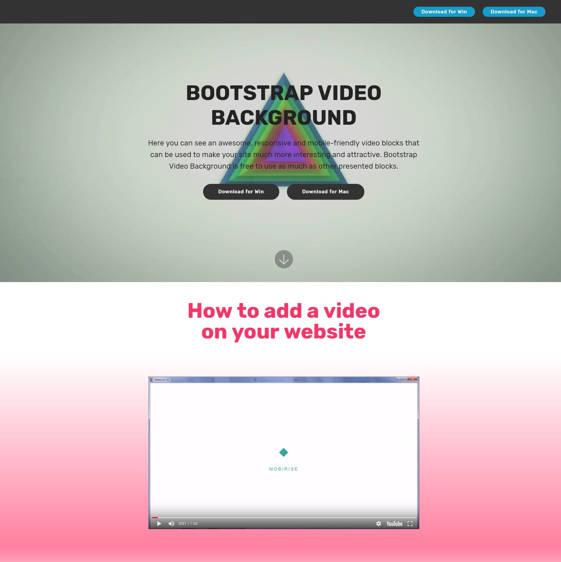 Impressive JavaScript Bootstrap Carousel Video Backgrounds and 1840x1843