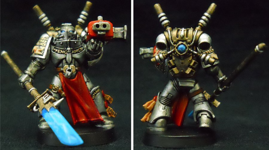 Warhammer 40k Grey Knight Justicar Front And Back By Hobbittzu On