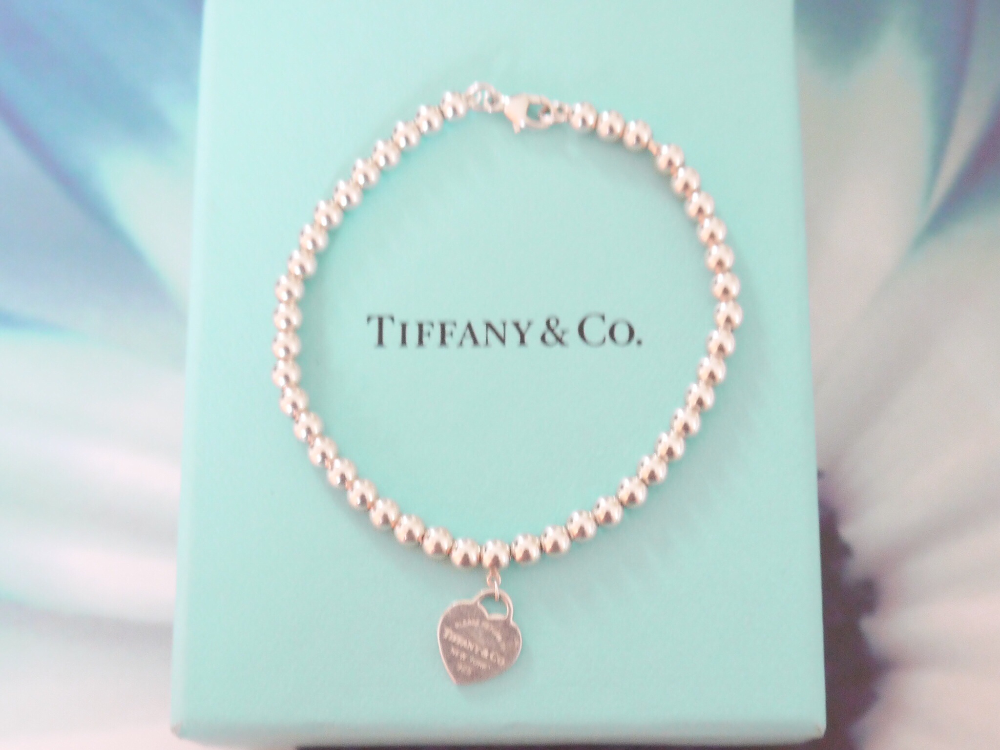 tiffany blue bead bracelet