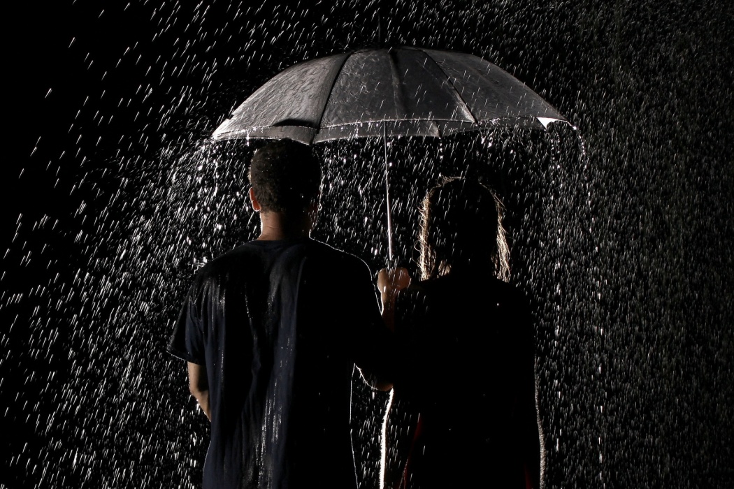 Boy And Girl Holding Umbrella In Rain Wallpaper Best HD