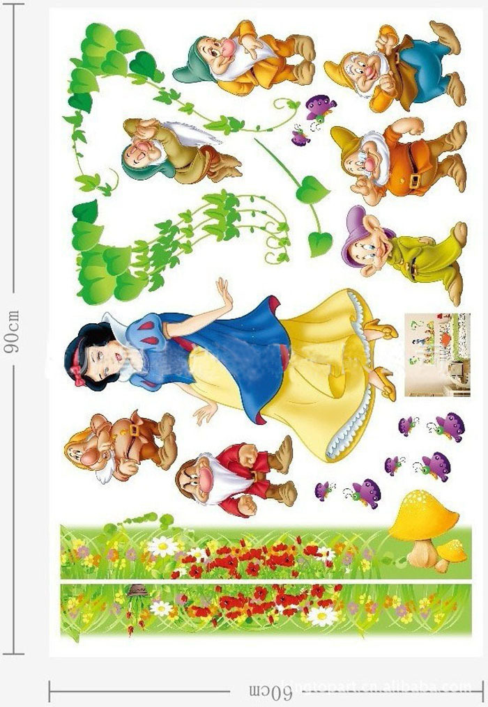 Snow White The Seven Dwarves Wallpaper Diy Wall Decals Stickers Home