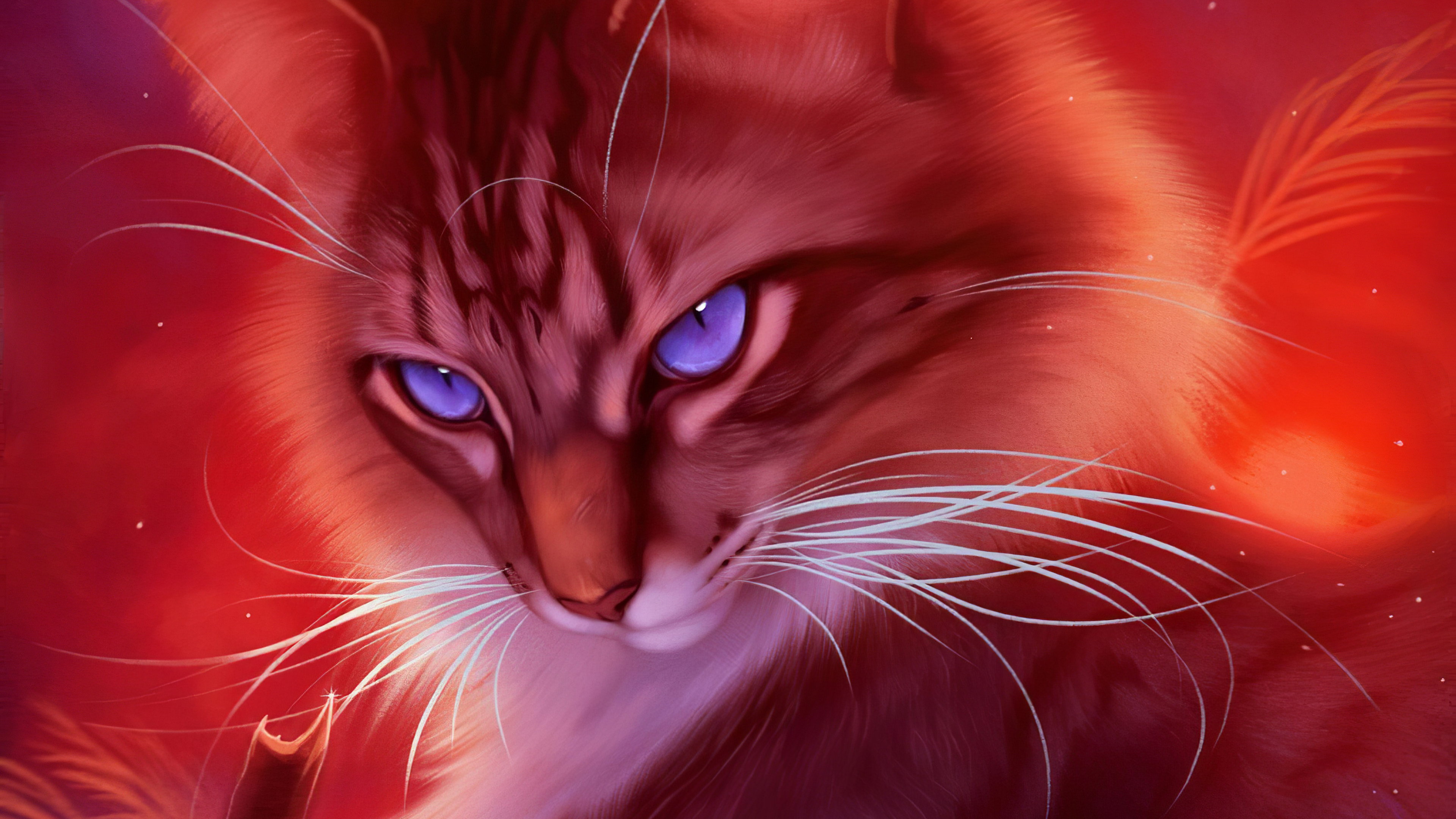 Cat Artwork 4k Wallpaper HD Animals Image