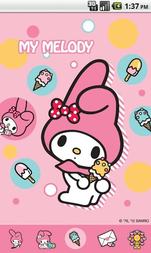 Bigger My Melody Sweety Theme For Android Screenshot