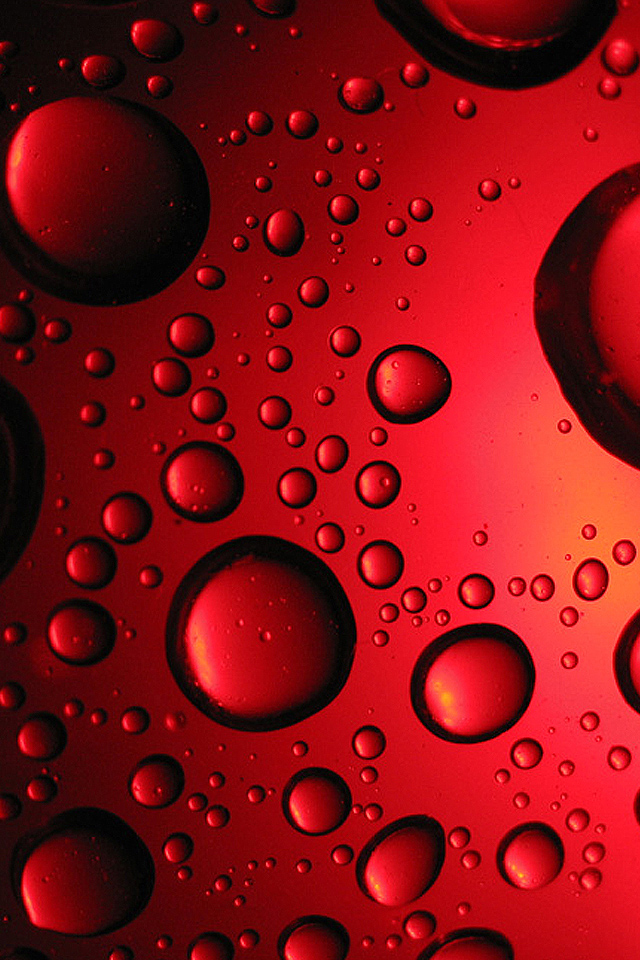 Red Bubbles iPhone Wallpaper HD