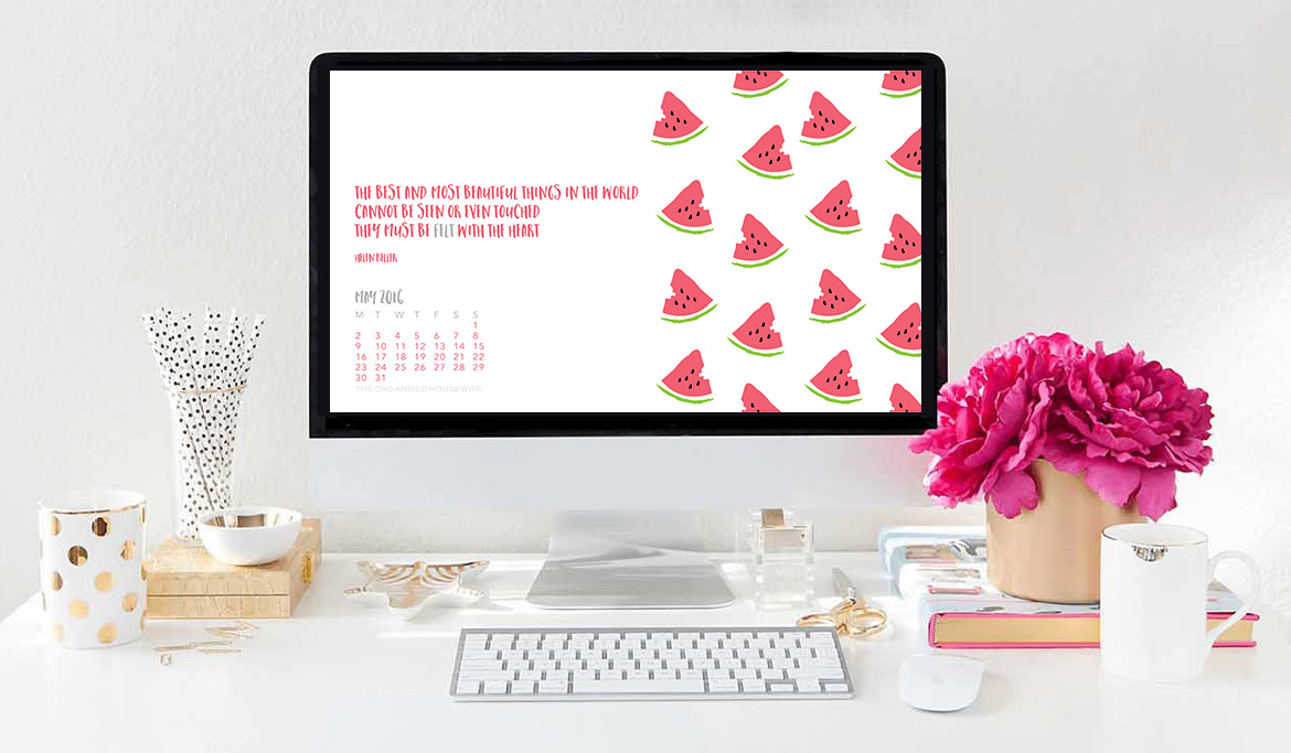 May Desktop Wallpaper Includes A Quote To Inspire Calendar