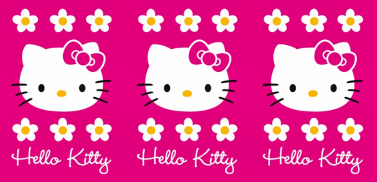 Hello Kitty Poster Pink Flower