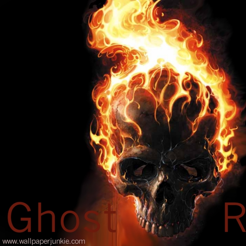 Ghost Rider Skull In Flames Wallpaper
