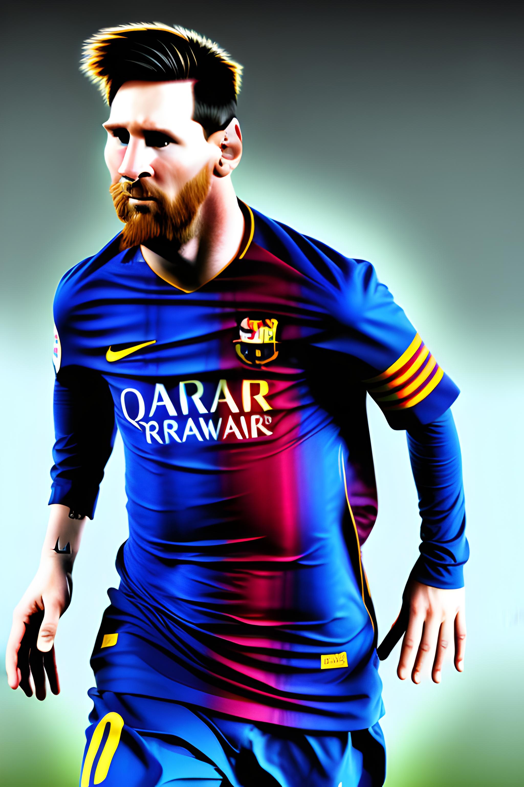 Lionel Messi Izgi Roman Wallpaper Ai