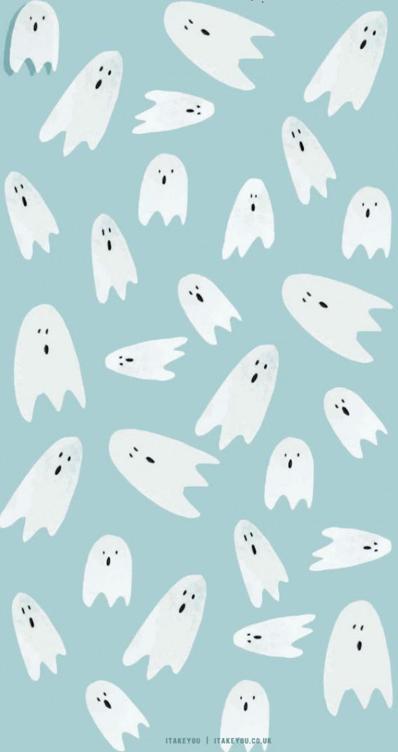 Preppy Halloween Wallpaper Ideas Floating Ghosts I Take You