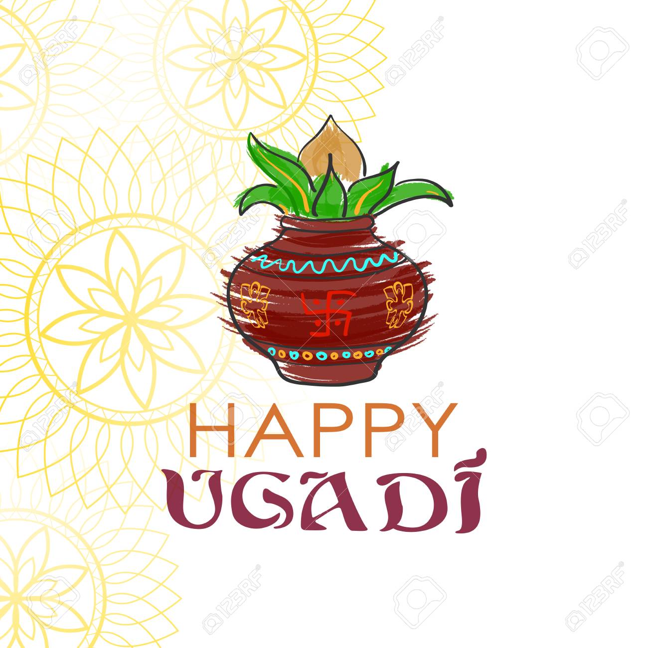 Sumbh Ugadi Background Vector Illustration Royalty Cliparts