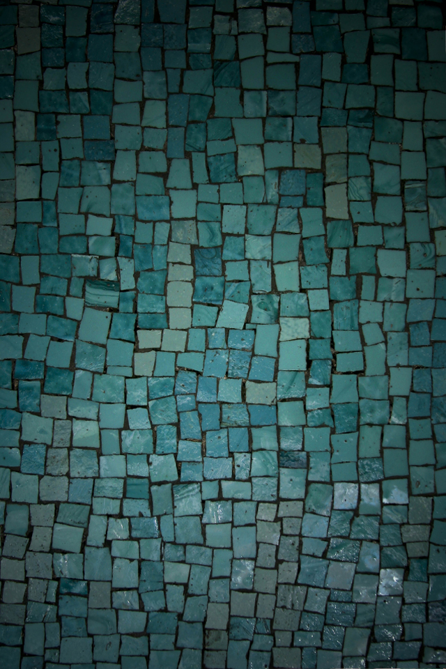 Aqua Tiles iPhone Wallpaper