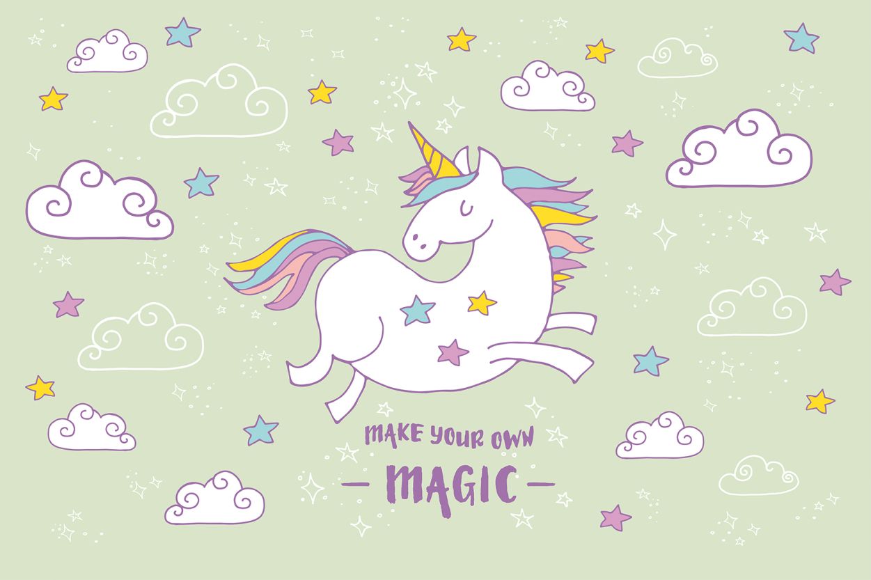 In Love With This Super Cute Unicorn Wallpaper Konfigurierbares