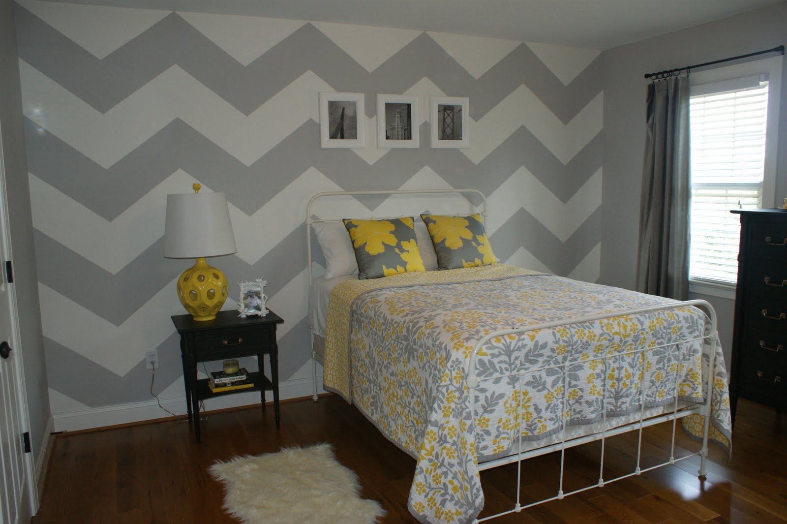 Olivia Grayson gray and white chevron walls