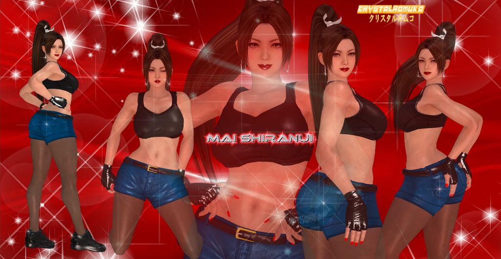 K O F Mai Shiranui Sexy Jeans Shorts Wallpaper By Crystalromuko