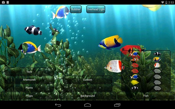 Com Aquarium Live Wallpaper transforme o seu Android em um aqurio