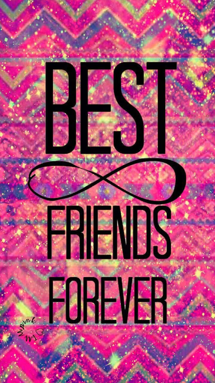 Best Friends Forever iPhone Aztec Pink Wallpaper