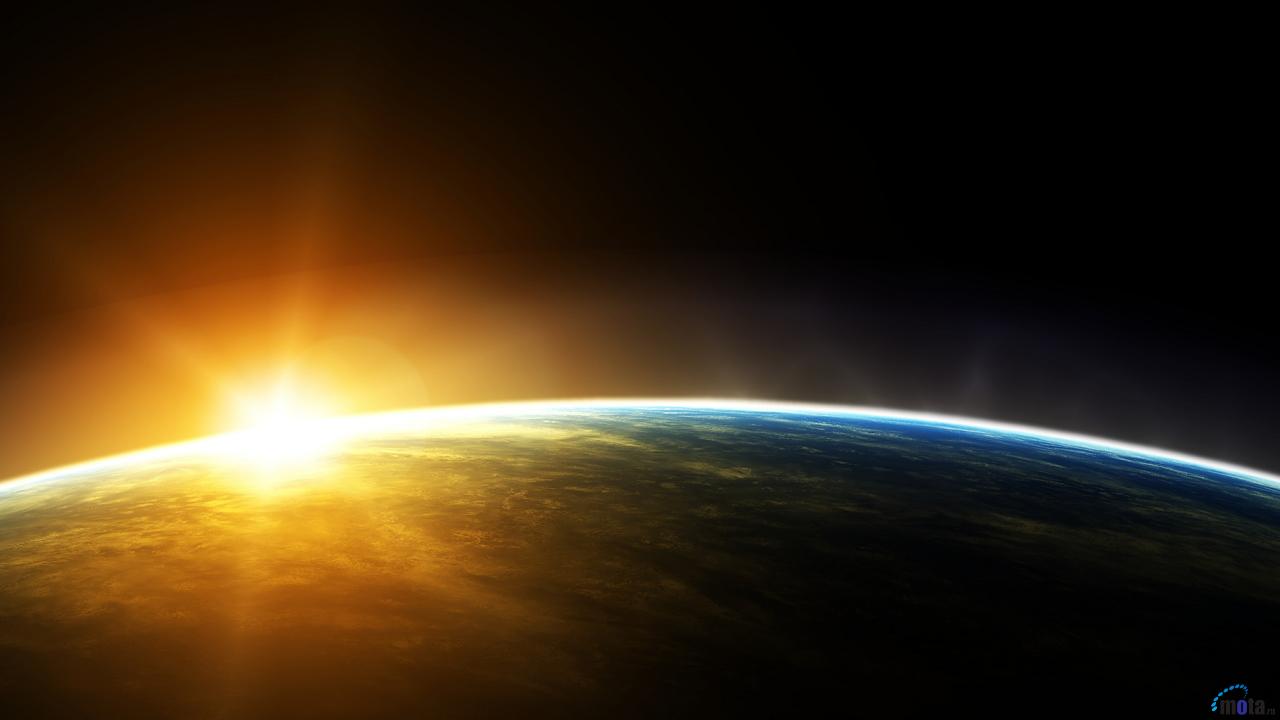 Desktop Wallpaper Sunrise Over Earth