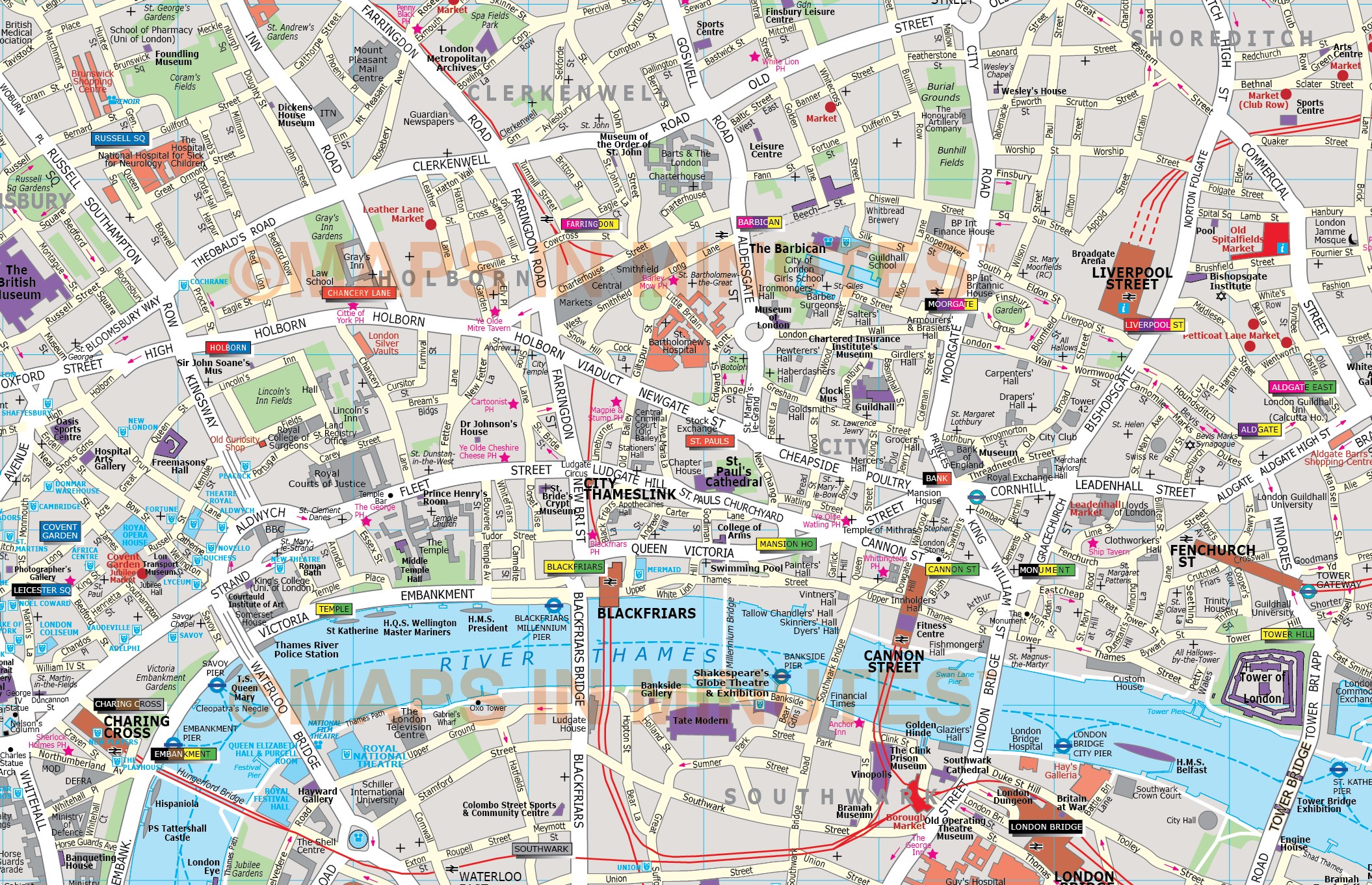 London City Map Cool Wallpaper