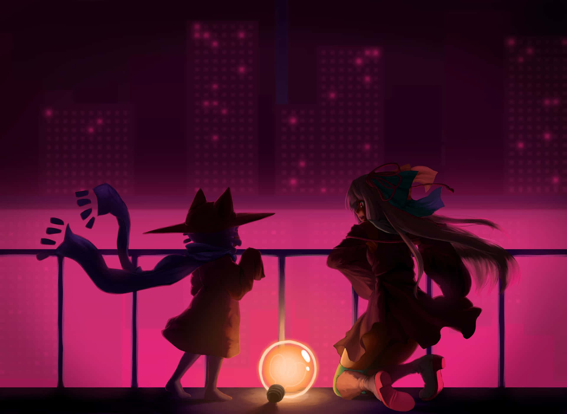 Oneshot Game Nikoand Rue Balcony Scene Yrnxrd2yt9ea9wsf Wallpaper