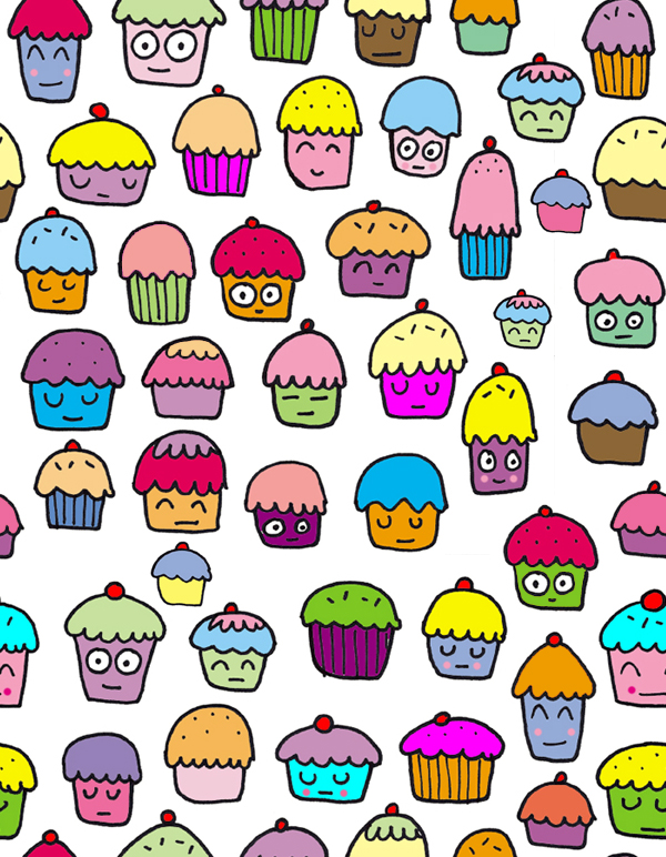 New Cupcake Background Wallpaper