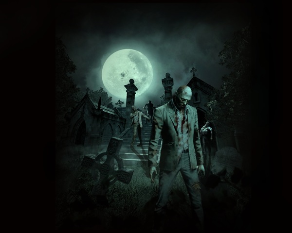 Creepy Graveyard Background Halloween Wallpaper
