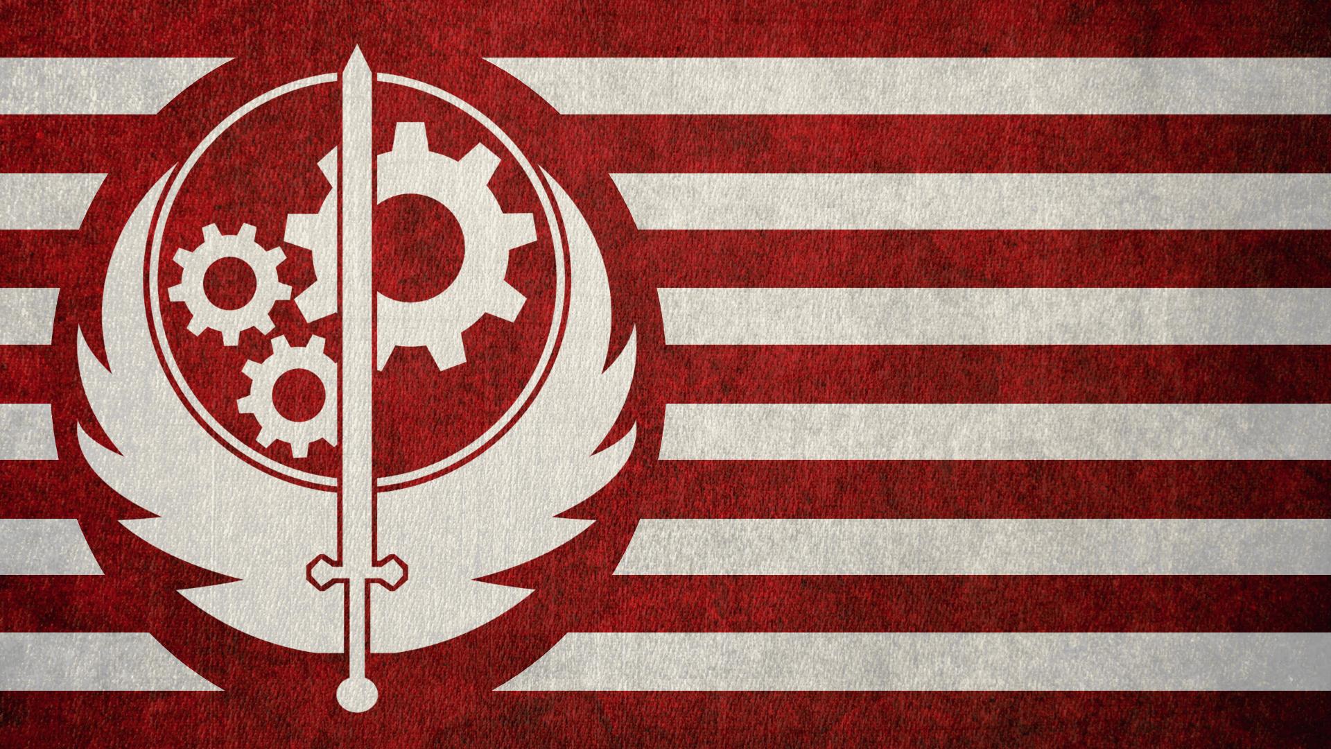 Fallout Game Flag Brotherhood Of Steel Sword Symbol Wallpaper