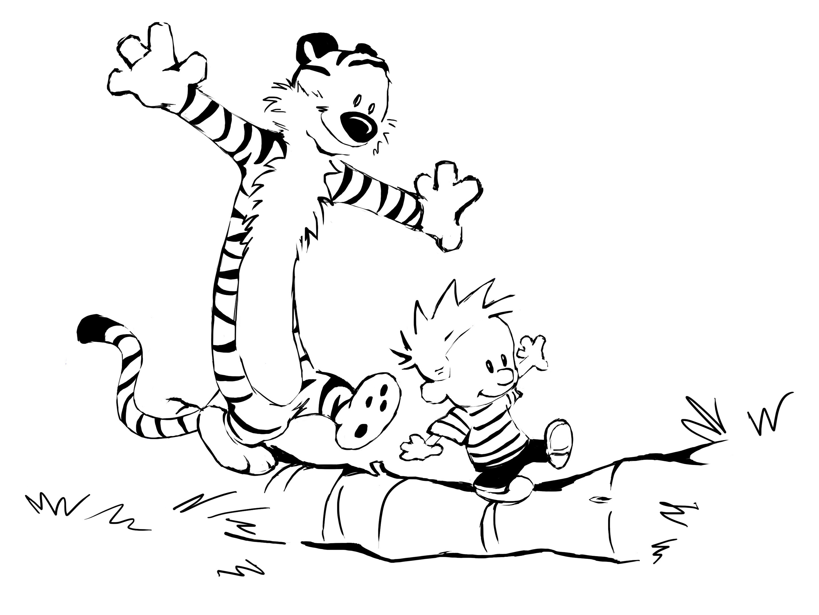 Calvin And Hobbes Ics Tiger F Wallpaper