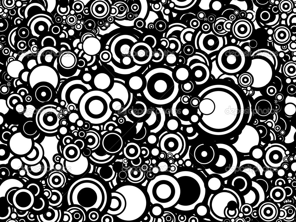 Illustration Black And White Circles Background Pattern Texture Html